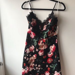 Foxiedox lace and floral midi dress.